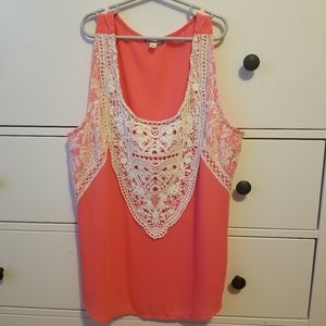 Salmon Orange Tank Top